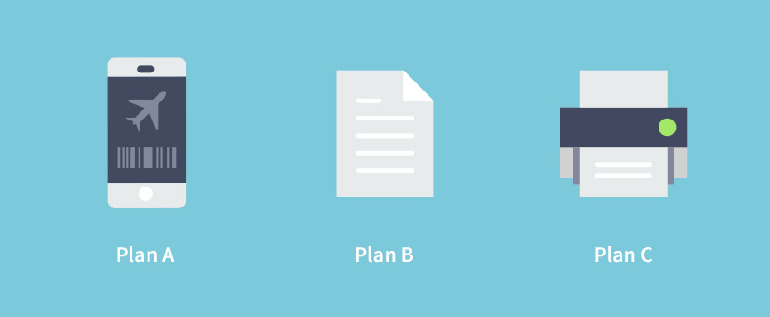 How to use mobile boarding pass - Plan A, Plan B, Plan C - ASAPtickets Travel blog