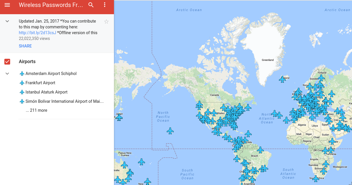 Interactive WiFi Passwords Map | Free Airport WiFi Passwords