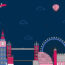 London landscape in flatdesign - ASAP Tickets travel blog