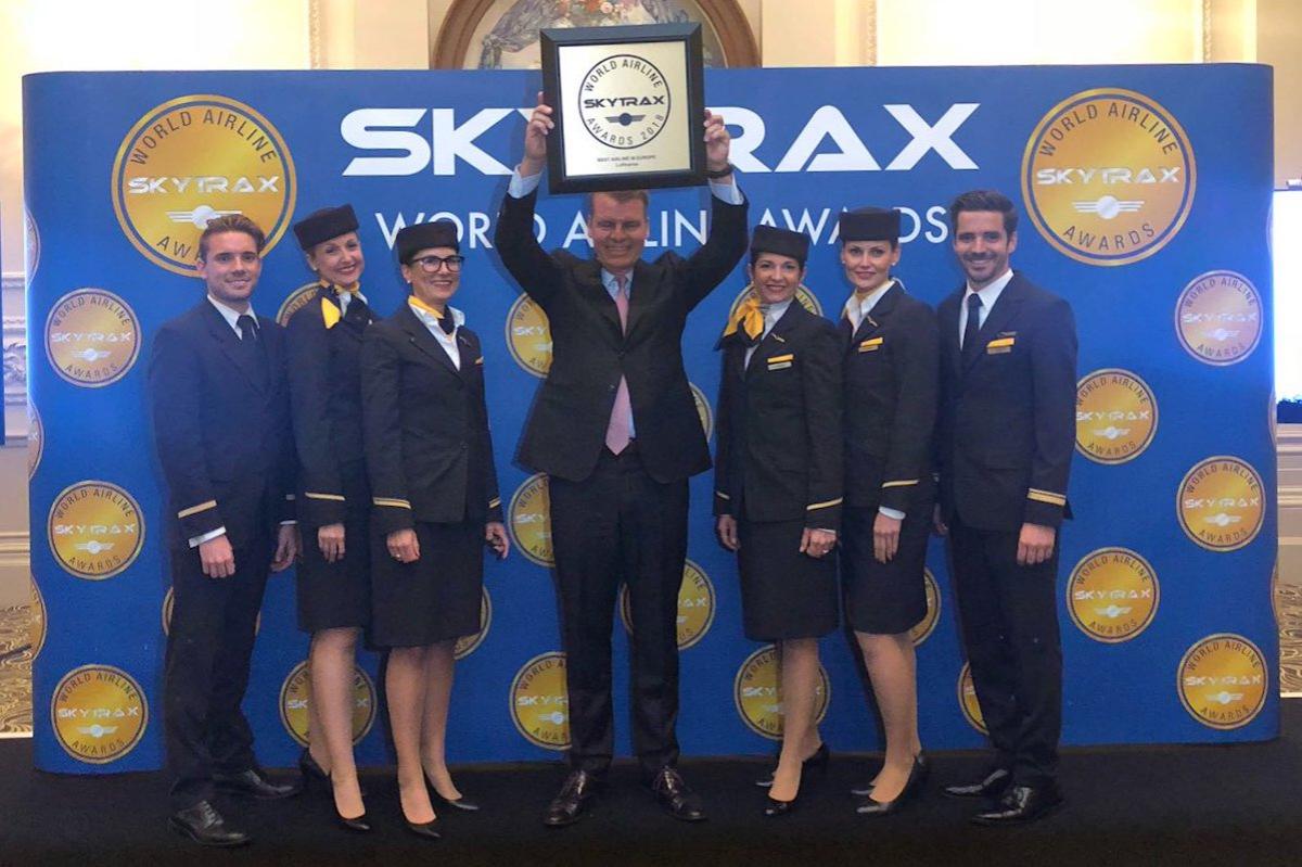 Lufthansa receives the Best Airline in Europe Award - World Airline Awards 2018