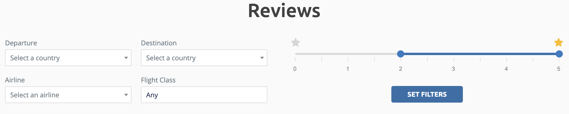 Reviews Filter