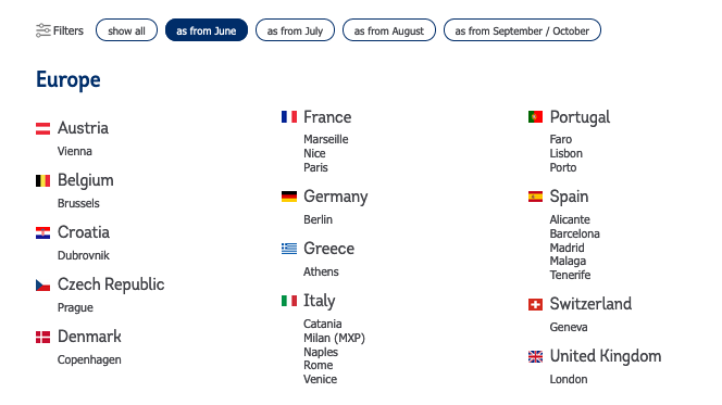 Brussels Airlines New Flight Routes