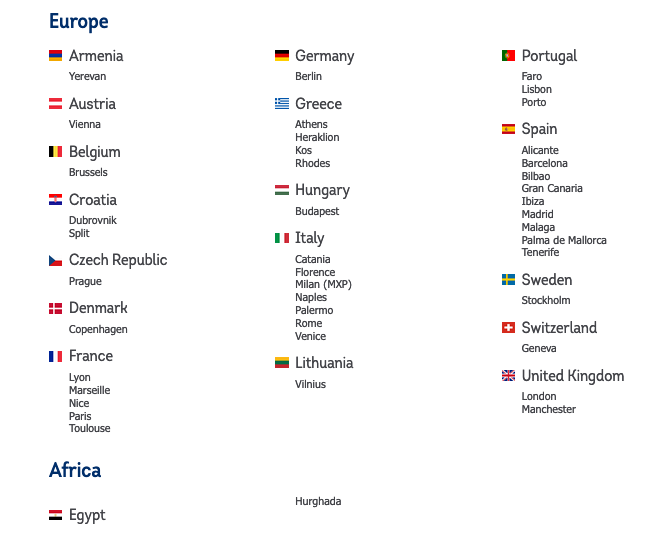 Brussels Airlines Relaunched Routes