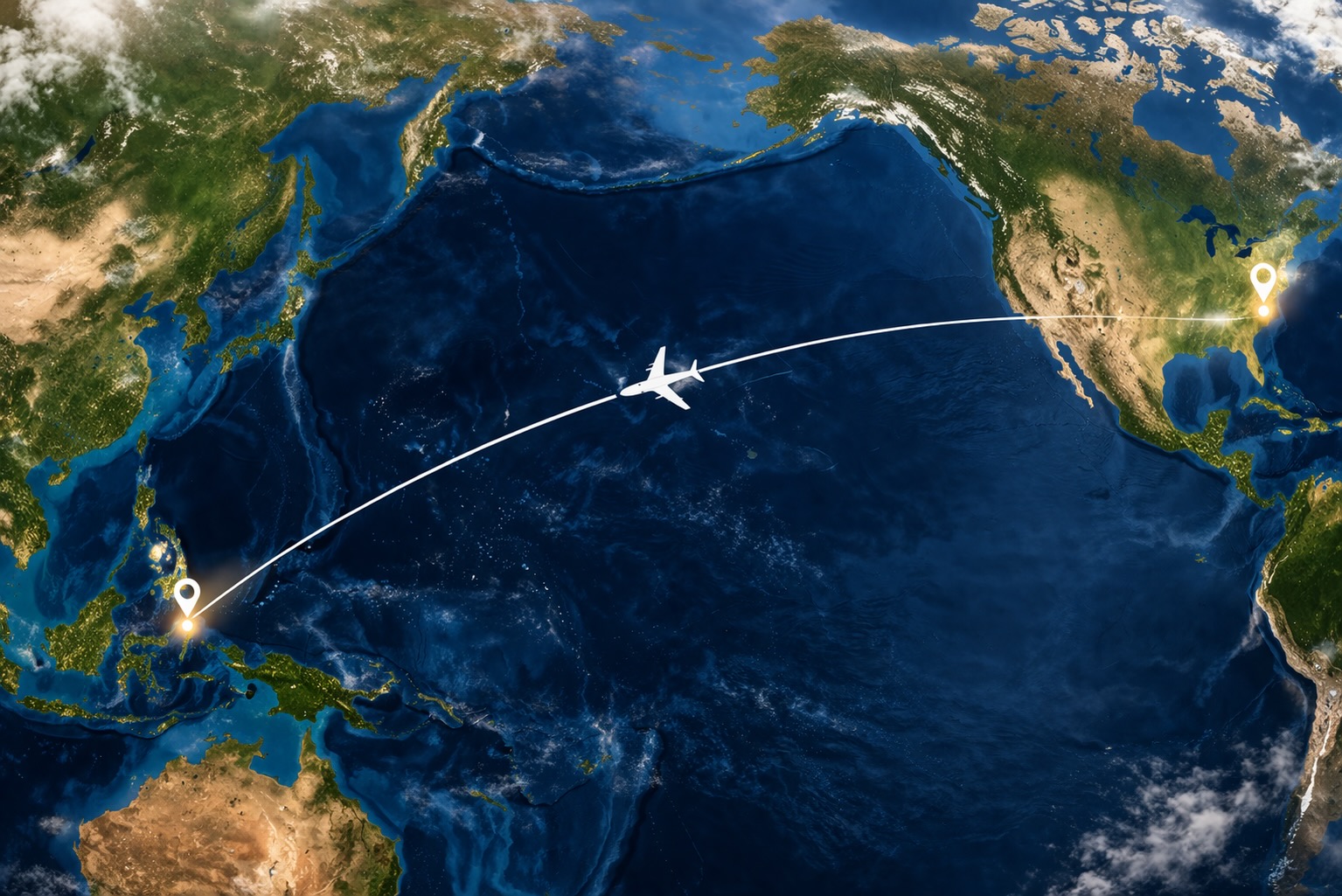 New York to Manila flights last from 16 to 22 hours