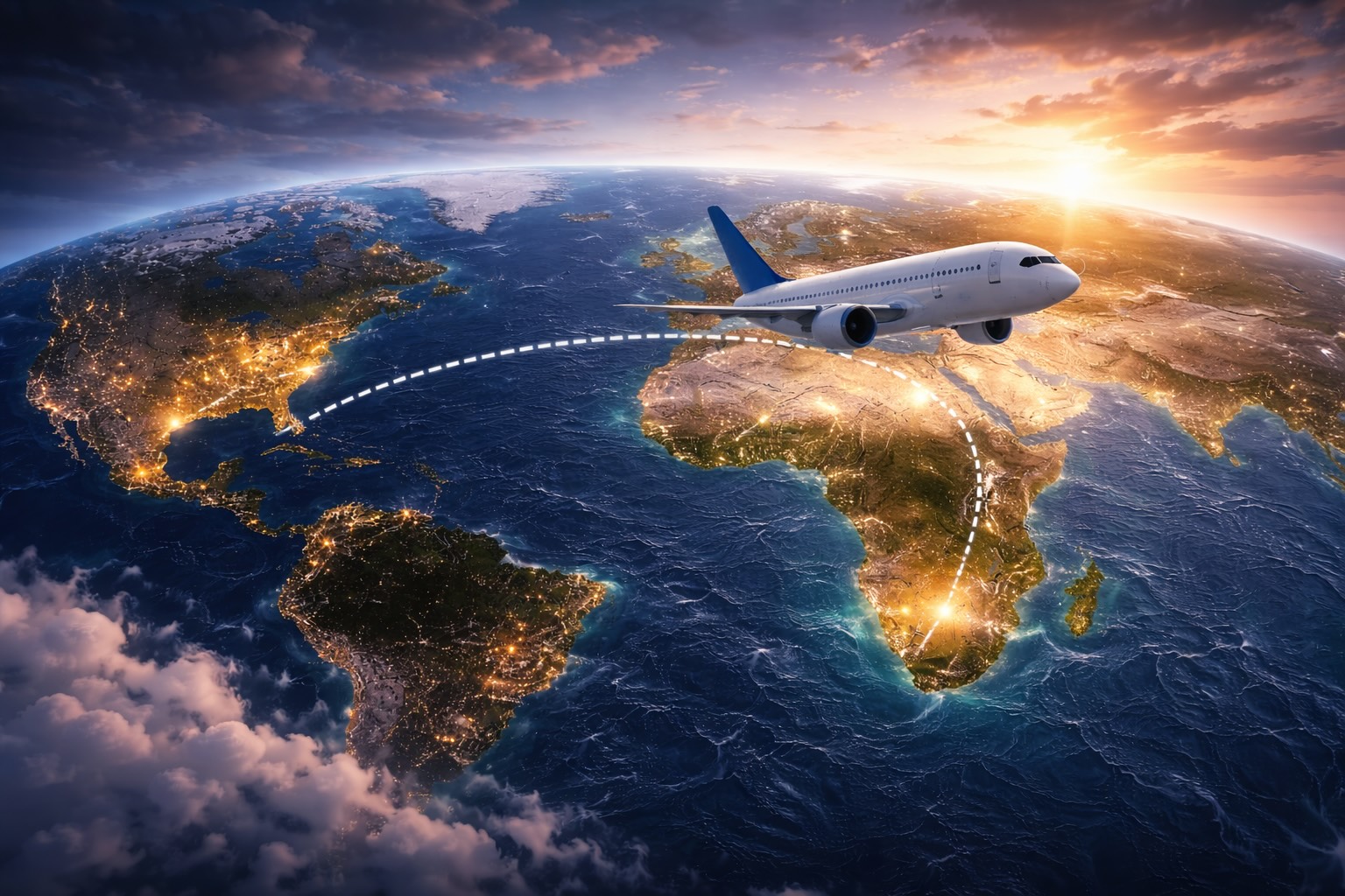 Flights from North America to South Africa