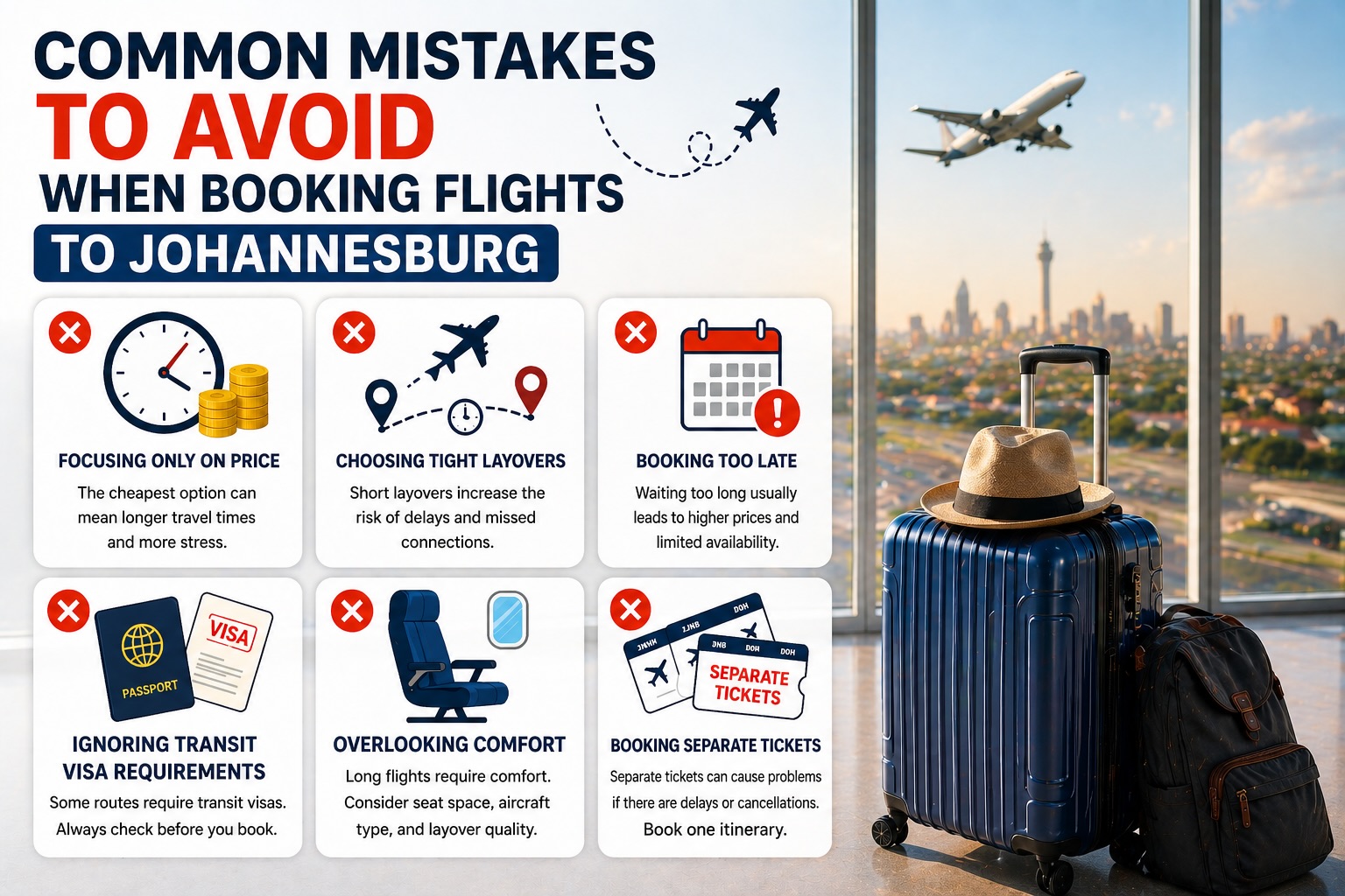 Avoid these mistakes when booking flights to Johannesburg from the U.S.