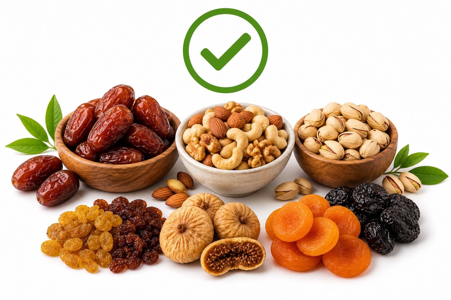 Nuts and dried fruits in commercially sealed packages are allowed in the US