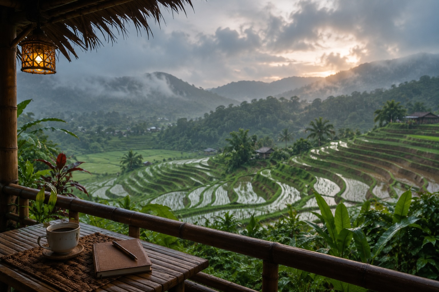 Beautiful Philippines landscape after rain