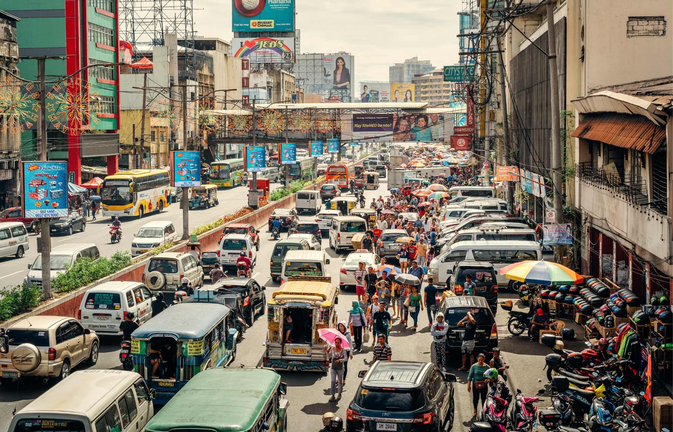 Typical traffic in Manila