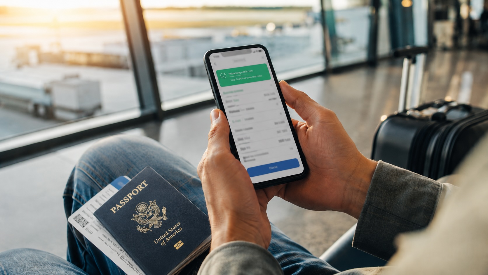 Airlines will rebook your flight or provide a refund